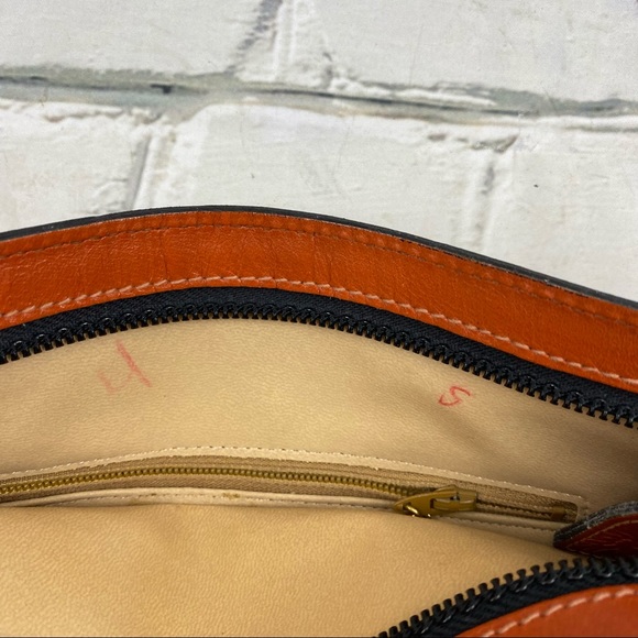 Anne Klein leather and suede camel brown  clutch/wristlet - Picture 4 of 9